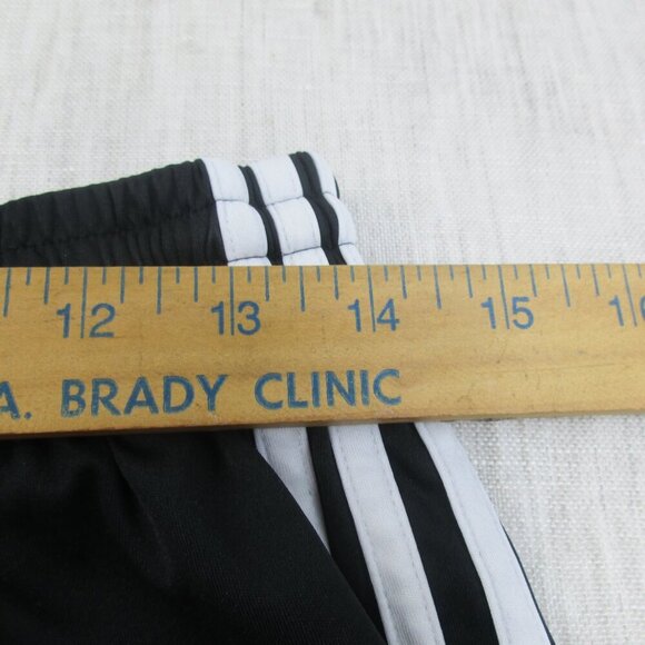 Adidas Climalite Running Shorts Mens Large Black‎ White 3-Stripes Gym Training - Picture 8 of 10